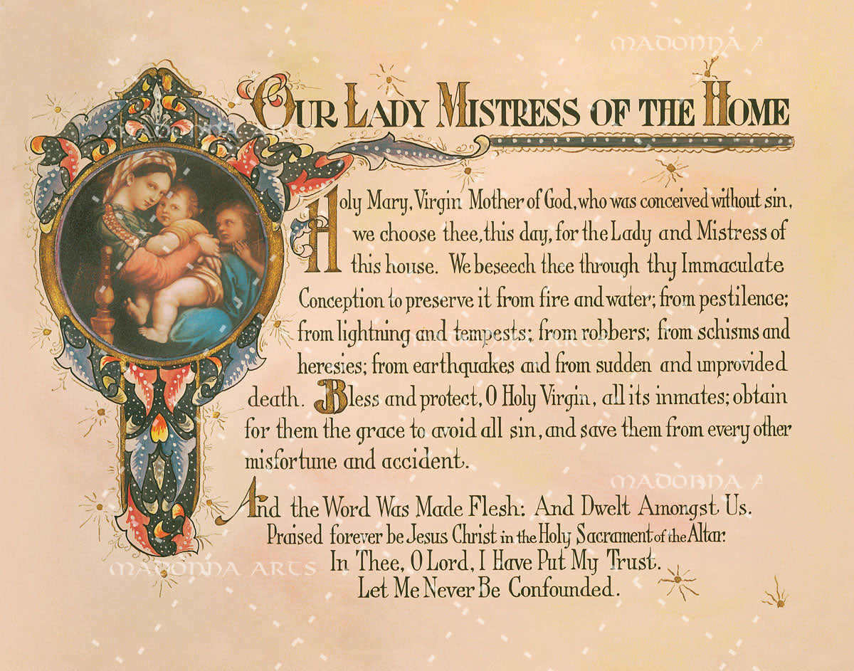 House Blessing - Our Lady Mistress of the Home Card