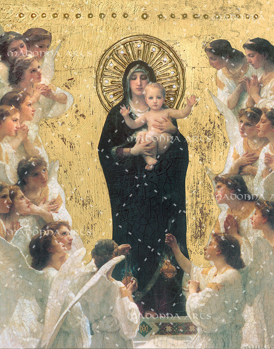 Virgin and Child with Angels Card
